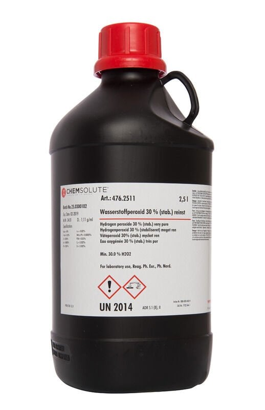 Hydrogen Peroxide 30% Puriss. Ph Eur 2,5 Lt