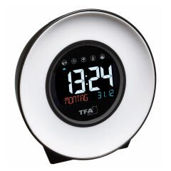 Doğa sesleri ve renk değiştiren ruh hali ışığına sahip ışıklı çalar saat MOOD LIGHT