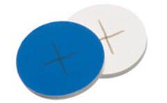Septa 22mm, Silikon Şeffaf/Ptfe Mavi, 55° Shore A, 1.5mm, Yarık - Silanlanmiş 100 Adet
