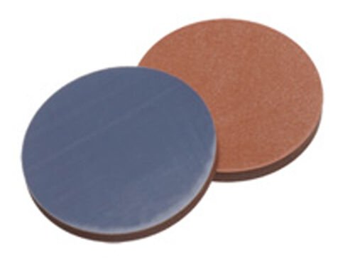 Septa 22mm, Butyl Kırmızı/Ptfe Gri, 55° Shore A, 1,6 mm 100 Adet