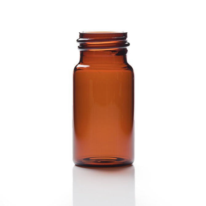 Vial 20ml, Epa, Vidalı Boyunlu, 57 X 27.5mm, Amber, 1. Hidrolit Kalite 100 Adet