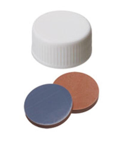 Kapak Pp, 24mm, Vidalı, Şeffaf, Butyl Kırmızı/Ptfe Gri, Tfe, 2,0mm, 55° Shore A, 2.5mm 100 Adet