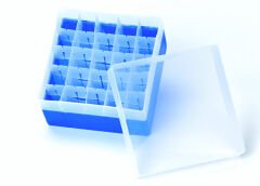 Vial Saklama Kutusu Pp, 5ml, 10ml Ve 20ml Vial İçin Uygun, Mavi, Kapak İle (130 X 130 X 102mm) 1 Adet