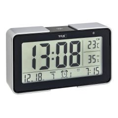 Çeşitli alarm seslerine sahip dijital radyo kontrollü çalar saat MELODY