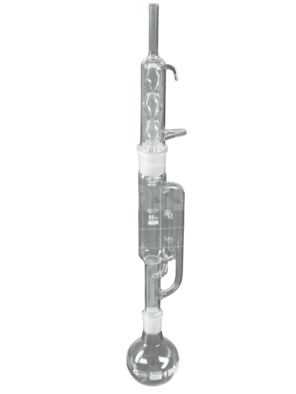 Soxhlet Extractör Takımı - Balon D.D. 500 ml - Soğutucu Dimroth NS 45/40 - Extractör 250 ml NS 45/40 - NS 29/32
