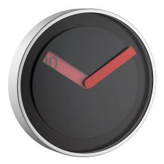 Paslanmaz çelik çerçeveli analog tasarımcı duvar saati