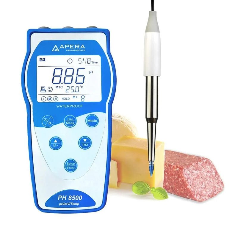 pH metre gıda tipi GLP hafıza fonksiyonu ve veri çıkışlı