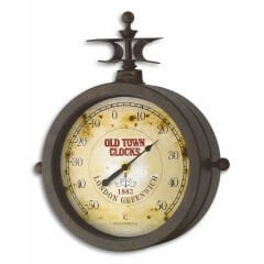 Duvar saati ve termometre NOSTALGIE OLD TOWN CLOCK