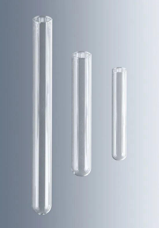 Test Tüpü, Cam, Soda Lime, Dibi Yuvarlak, Taksimatsız, 16x100 mm