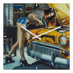 Analog cam duvar saati ROCKABILLY