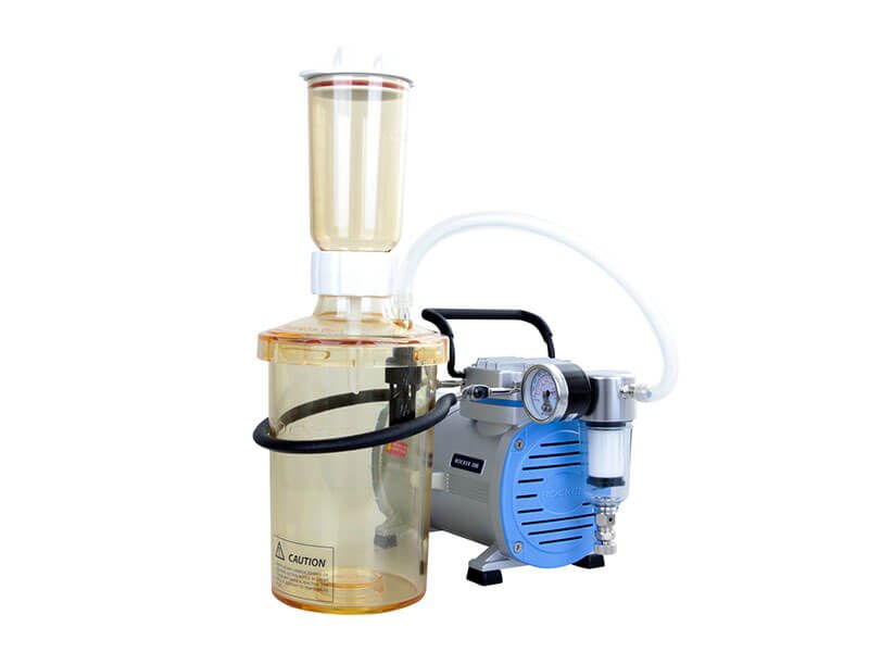 Vakum Pompası + Filtrasyon Sistemi, Yağsız, Kapasite 18 Lt, 670 mmHg (89.3 kPa), 220V/50Hz