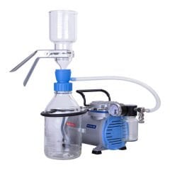 Vakum Pompası + Filtrasyon Sistemi + Filtre, Yağsız, Kapasite 23 Lt, 630 mmHg (83.99 kPa), 220V/50Hz