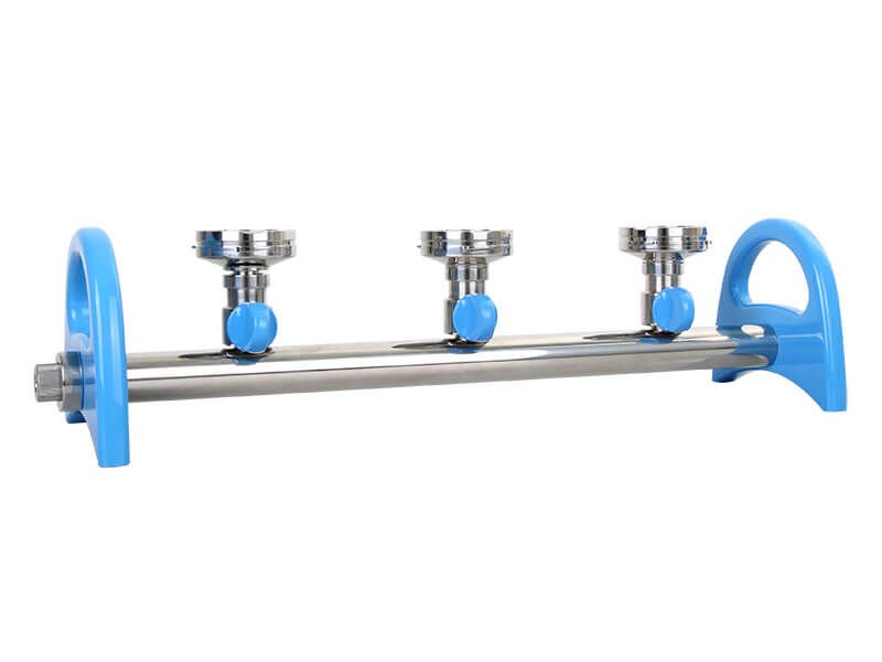 Vakum Filtrasyon Sistemi, Paslanmaz Çelik 3'lü Manifold, Paslanmaz Çelik Huni Adaptörü Dahil, Hunileri Hariçtir; 100 ml, 300 ml ve 500 ml Paslanmaz Çelik Huniler İçin Uygundur
