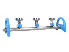 Vakum Filtrasyon Sistemi, Paslanmaz Çelik 3'lü Manifold, Paslanmaz Çelik Huni Adaptörü Dahil, Hunileri Hariçtir; 100 ml, 300 ml ve 500 ml Paslanmaz Çelik Huniler İçin Uygundur