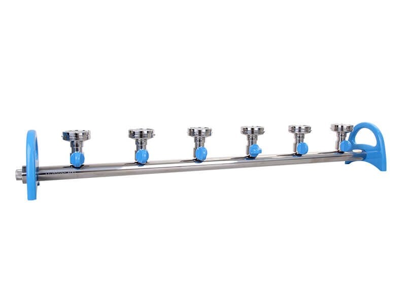 Vakum Filtrasyon Sistemi, Paslanmaz Çelik 6'li Manifold, Paslanmaz Çelik Huni Adaptörü Dahil, Hunileri Hariçtir; 100 ml, 300 ml ve 500 ml Paslanmaz Çelik Huniler İçin Uygundur