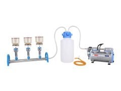 Vakum Filtrasyon Sistemi, Rocker 400 + Alüminyum 3'lü Manifold + MF 3 ( 300 ml ) Manyetikik Huni + Atık Toplama Şişesi + Silikon Hortum