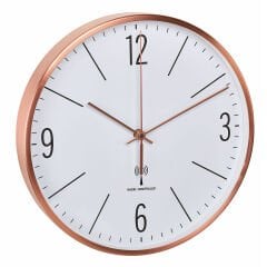 Metal çerçeveli analog radyo kontrollü duvar saati