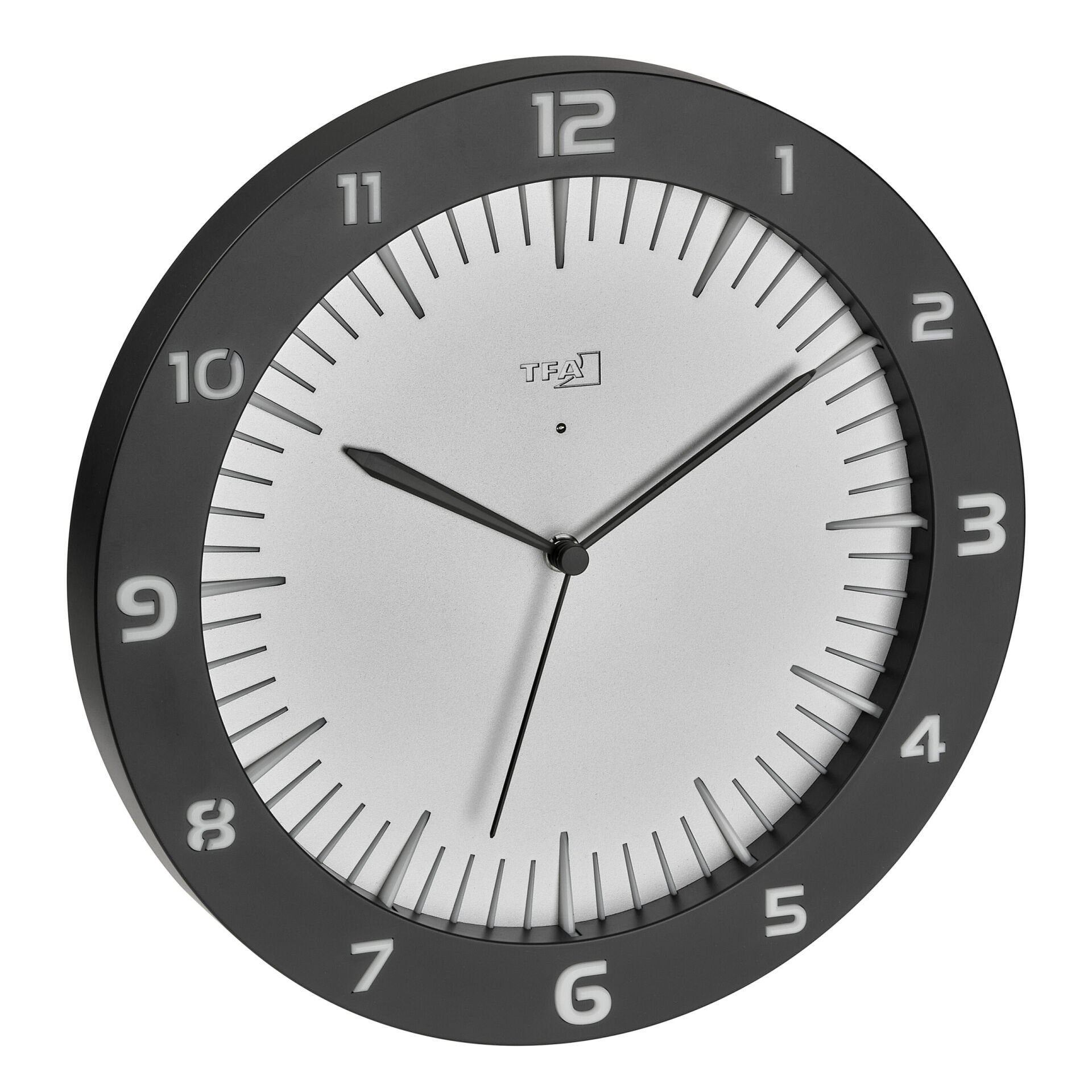 Renkli aydınlatmalı radyo kontrollü duvar saati LUMOCLOCK