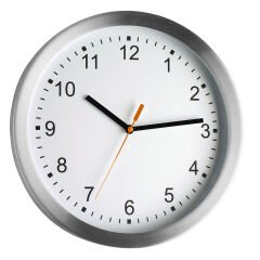 Alüminyum çerçeveli analog duvar saati