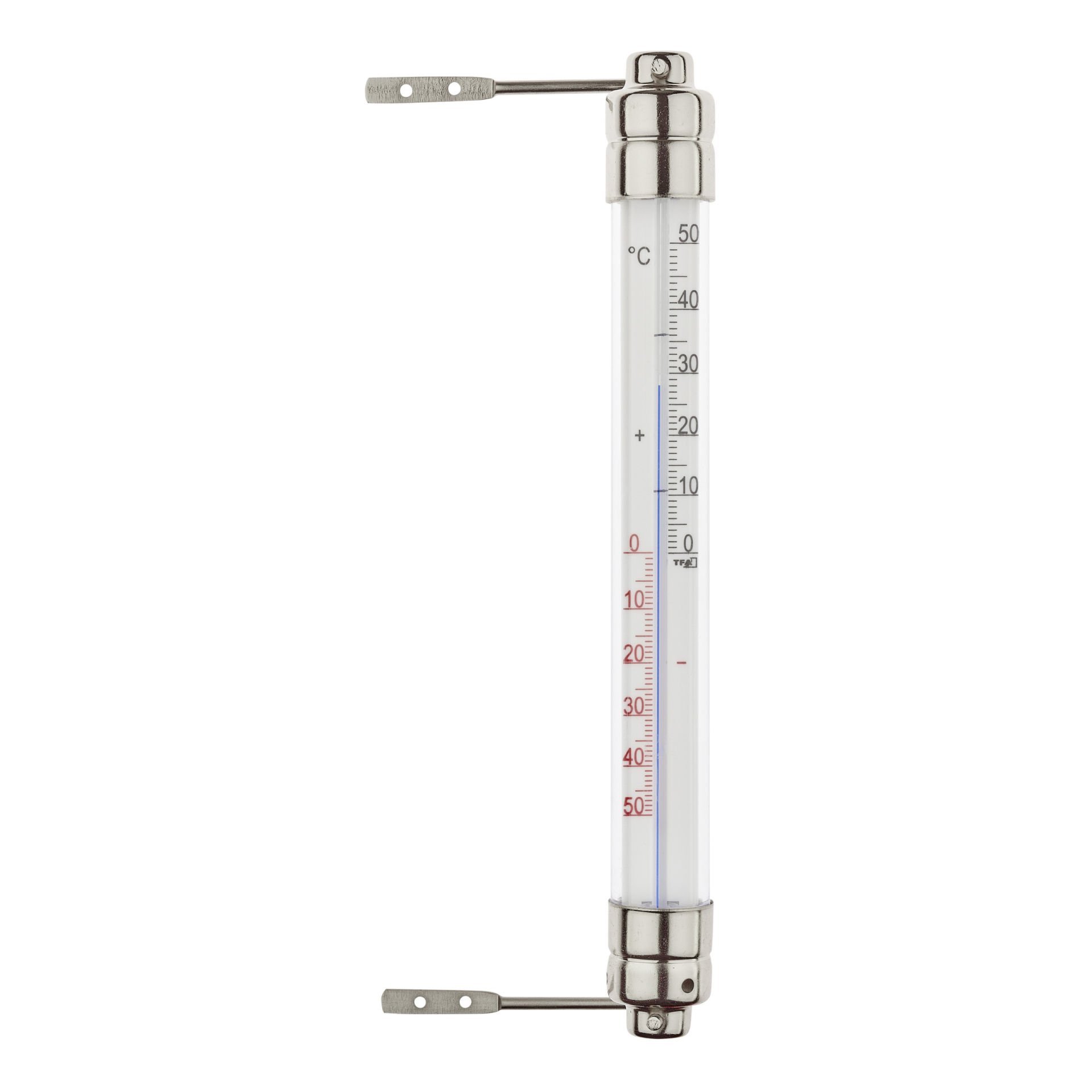Metal tutuculu analog pencere termometresi