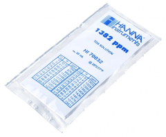 HI70032P 1382 mg/L (ppm) @ 25°C TDS Calibration Standard Sachets, (25 x 20mL)