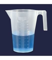 Beher - Kulplu - P.P - Kısa Form - Mavi Skala - 500 Ml