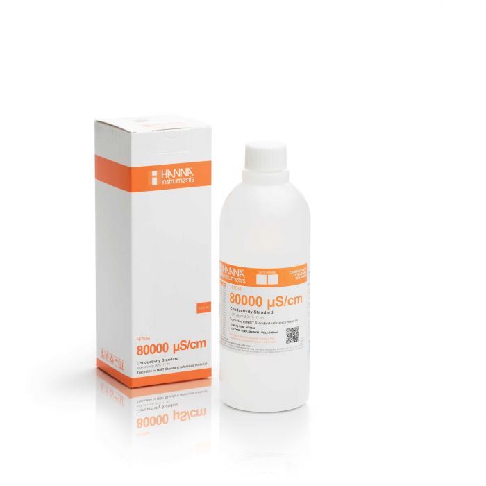 HI7034L 80000 µS/cm EC value @ 25°C, 500 mL bottle