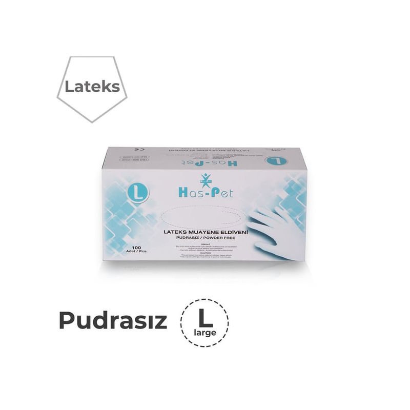 Pudrasız Lateks Muayene Eldiveni Large