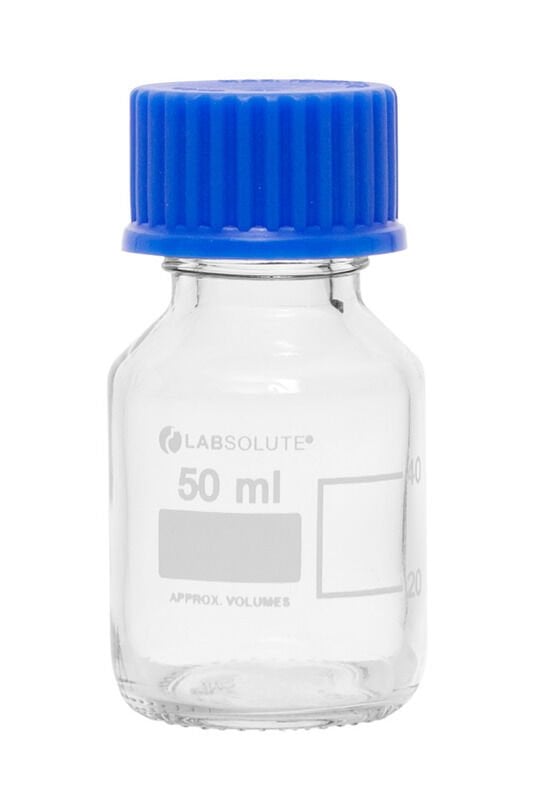 Mavi Vida Kapaklı Otoklavlanabilir Şişe 50 ml 10 Adet / Paket