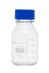 Mavi Vida Kapaklı Otoklavlanabilir Şişe 250 ml 10 Adet / Paket