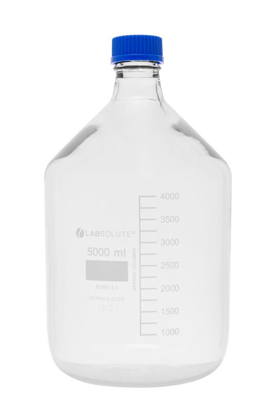 Mavi Vida Kapaklı Otoklavlanabilir Şişe 5000 ml 1 Adet / Paket