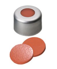 Kapak 8mm, Alüminyum, Şeffaf Lake, Orta Delikli, Natural Kauçuk Kırmızı-Turuncu/Tef Şaffaf, 60° Shore A, 1.0mm 100 Adet