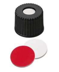 Kapak 8mm, Ultra Hijyen, Pp, Vidalı, Siyah, Orta Delikli-Silikon Beyaz/Ptfe Kırmızı,45° Shore A, 1.3mm 100 Adet