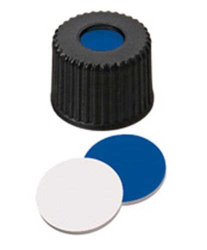 Kapak 8mm, Vidalı, Siyah, Pp, Orta Delikli, Silikon Koyu Mavi/Ptfe Beyaz, 45° Shore A, 1.3mm 100 Adet