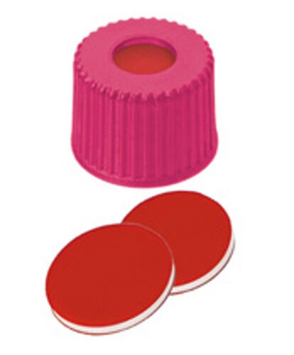 Kapak 8mm, Vidalı, Pembe - Orta Delikli, Ptfe Kırmızı/Silikon Beyaz/Ptfe Kırmızı, 45° Shore A, 1.0mm 100 Adet