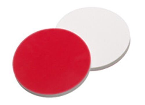 Septa 9mm, Silikon Beyaz/Ptfe Kırmızı, 55° Shore A, 1.0mm 100 Adet