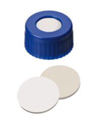Kapak 9mm Pp+Septa, Siyah, Orta Delikli, Silicon Bej/Ptfe Beyaz, 45° Shore A, 1,3mm 100 Adet
