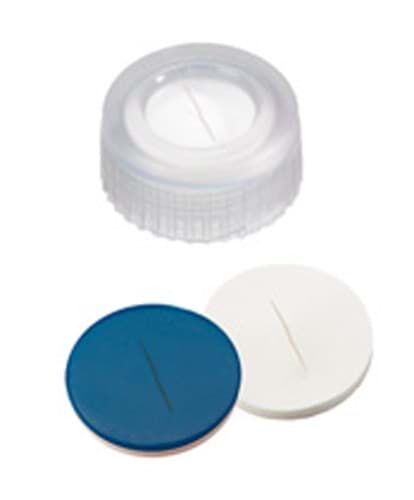 Kapak 9mm, Pp, Şeffaf, Orta Delikli, Silikon Beyaz/Ptfe Mavi, 55° Shore A, 1.0mm, Silanlanmiş 100 Adet