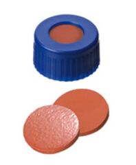Kapak 9mm, Pp, Mavi, Orta Delikli,Natural Kauçuk Kırmızı-Toruncu/Tef Şeffaf, 60° Shore A, 1.0mm 100 Adet