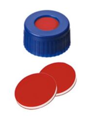 Kapak 9mm, Pp, Mavi, Orta Delikli, Silikon Beyaz/Ptfe Kırmızı, 45° Shore A, 1.0mm 100 Adet