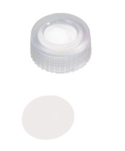 Kapak 9mm, Pp, Şeffaf, Orta Delikli, Ptfe Virginal, 53° Shore D, 0.2mm 100 Adet