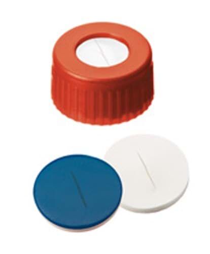Kapak 9mm, Pp, Kırmızı, Orta Delikli, Silikon Beyaz/Ptfe Mavi 100 Adet
