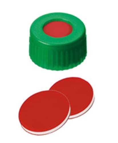 Kapak 9mm, Pp, Yeşil, Orta Delikli, Ptfe Kırmızı/Silikon Beyaz/Ptfe Kırmızı, 60° Shore A, 1.0mm 100 Adet