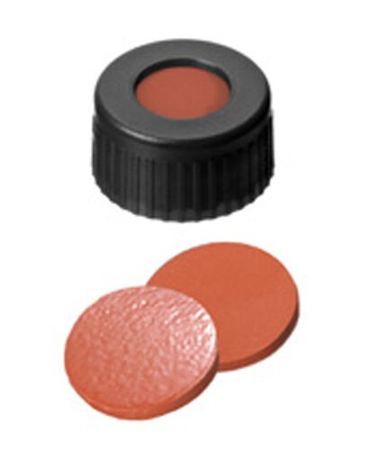 Kapak 9mm, Pp, Siyah, Orta Delikli, Ptfe Virginal, Natural Kauçuk Kırmızı-Turuncu/Tef Şeffaf, 60° Shore A, 1.0mm 100 Adet