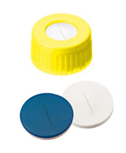 Kapak 9mm, Pp, Sarı, Orta Delikli, Ptfe Virginal, Silikon Beyaz/Ptfe Mavi, 55° Shore A, 1.0mm, Silanlanmiş 100 Adet