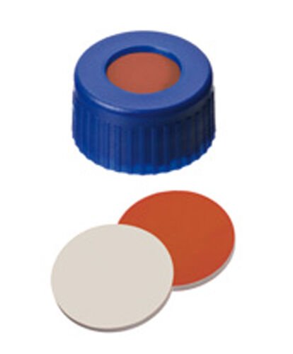 Kapak 9mm, Pp, Mavi, Orta Delikli, Kırmızı Kauçuk/ Ptfe Bej, Ptfe Beige, 45° Shore A, 1,0mm 100 Adet
