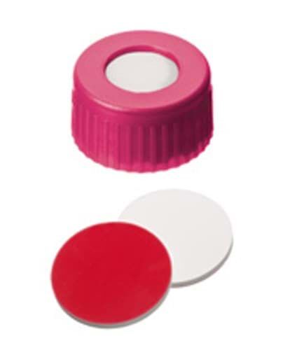 Kapak 9mm, Pp, Orta Delikli - Pembe; Orta Delikli, Silikon Beyaz/Ptfe Kırmızı, 55° Shore A, 1.0mm 100 Adet
