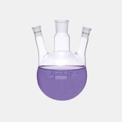 Balon - Dibi Yuvarlak - 3 Boyunlu - Yan Dişi Şilif - Merkez Boyun : Ns 29/32 - Yan Boyun(Lar) : Ns 19/26 - 250 Ml