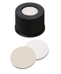 Kapak 10mm, Vidalı Pp, Siyah, Orta Delikli, 10-425 Thread, Silikon Beyaz/Ptfe Bej, Shore A, 1.5mm 100 Adet