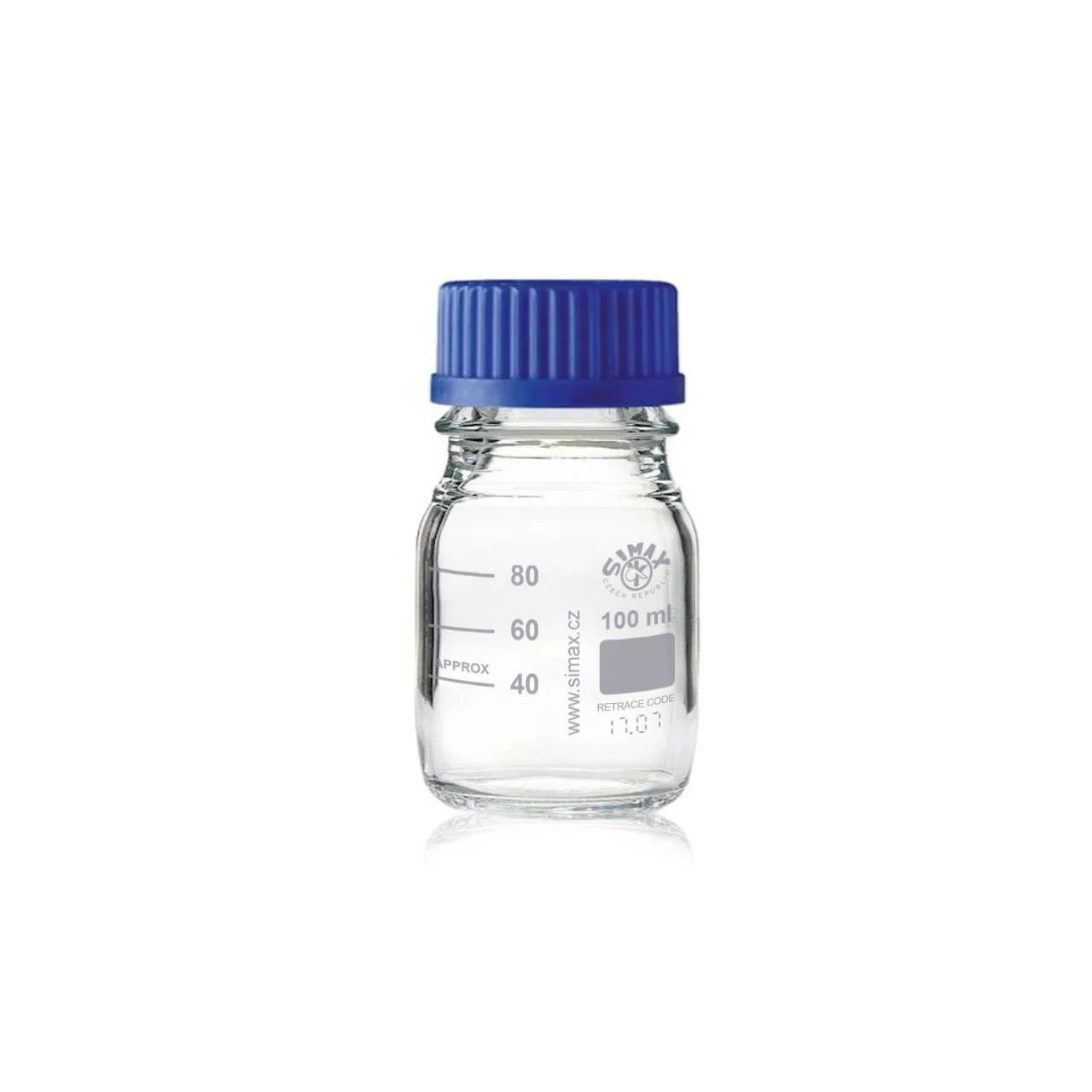 CAM OTOKLAV ŞİŞESİ - VİDALI KAPAK - ŞEFFAF - 100  ML